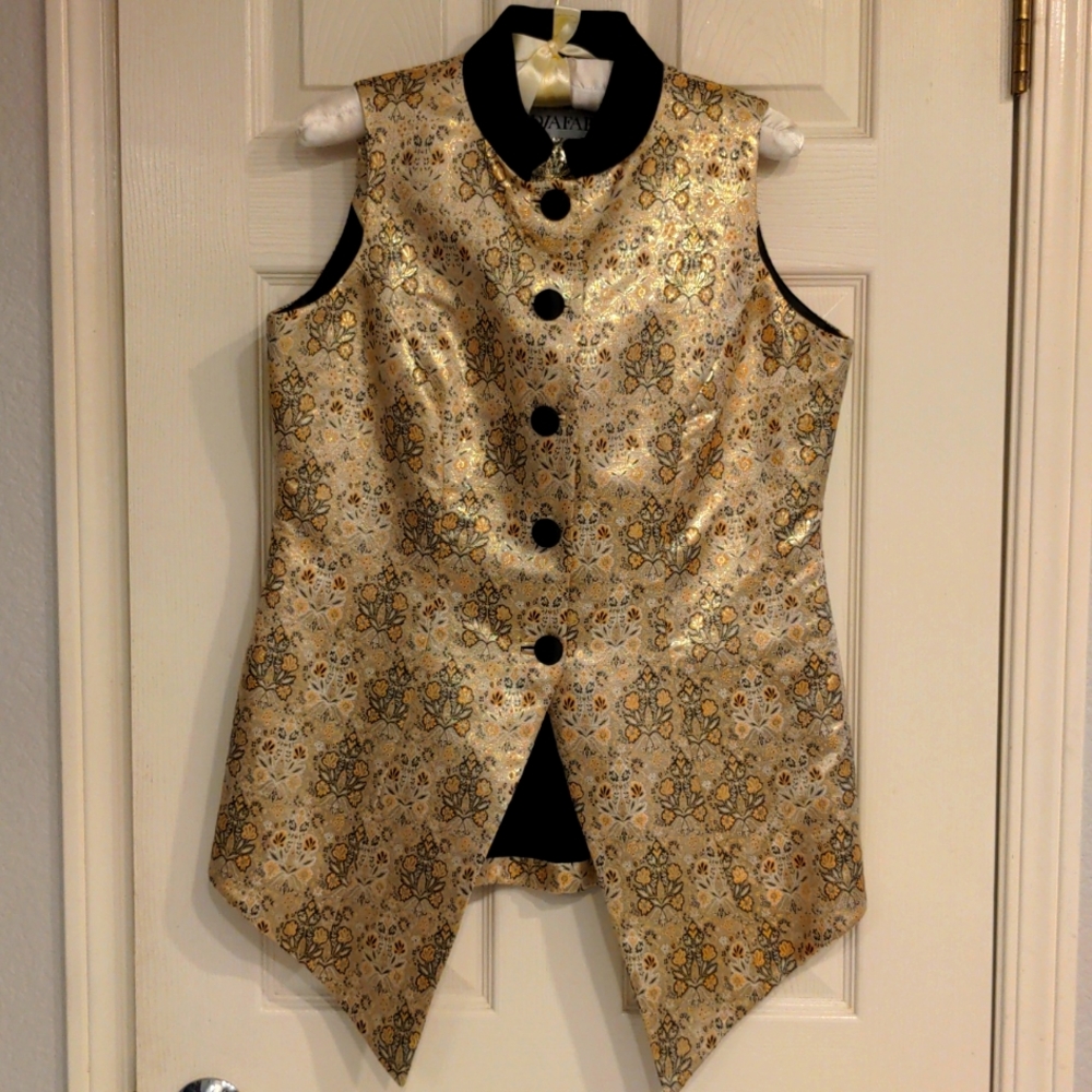 Silk brocade vest